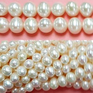 FRESHWATER PEARL POTATO 7-7.5MM WHITE